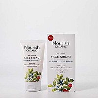 Nourish Organic | Age Defense Face Cream - Bilberry & Arctic Berries | GMO-Free, Cruelty Free, Fragrance Free (1.7oz)