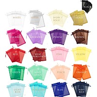 50 Pcs Mixed colors (chosen by Random) 4x6 Sheer Drawstring Organza Bags Jewelry Pouches Wedding Party Favor gift Bags gift Bags candy Bags Kyezi Design and craft]