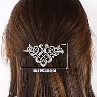 Viking Celtic Hair Clips Hairpin-Wiccan Hair Sticks Ladies Hair Accessories Triangle Clips For Long Hair Slide Pin Irish Hairstick Celtic Knot Viking Jewelry