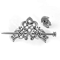 Viking Celtic Hair Clips Hairpin-Wiccan Hair Sticks Ladies Hair Accessories Triangle Clips For Long Hair Slide Pin Irish Hairstick Celtic Knot Viking Jewelry