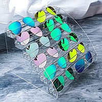 MineSign Sunglasses Organizer Clear Eyeglasses Display Case Sticker Display Tray For Glasses Tabletop Holder Stand (6 layer)