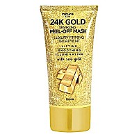 AZURE 24K gold Firming Peel Off Face Mask- Anti Aging, Lifting, Illuminating & Revitalizing - Removes Blackheads, Dirt & Oils - With Hyaluronic Acid and collagen - Skin care Made in Korea - 150mL 507 floz