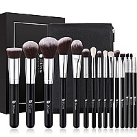 Ducare Makeup Brushes Set 15 Piece Makeup Brush Set With Bag Kabuki Foundation Blending Blush Eyeliner Shadow Brow Concealer Lip Brushes Kit Black