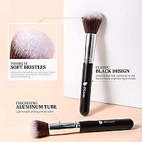 Ducare Makeup Brushes Set 15 Piece Makeup Brush Set With Bag Kabuki Foundation Blending Blush Eyeliner Shadow Brow Concealer Lip Brushes Kit Black