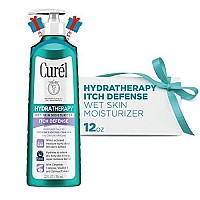 curAl Hydra Therapy, Itch Defense Moisturizer, Wet Skin Lotion, 12 Ounce, with Advanced ceramide complex, Vitamin E, & Oatmeal Extract, Helps to Repair Moisture Barrier