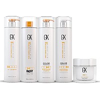 gK HAIR global Keratin The Best Kit (338 Fl Oz1000ml) Smoothing Keratin Hair Treatment Professional Brazilian complex Blowout Straightening For Silky Smooth & Frizz Free Hair