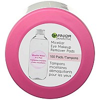 Garnier Micellar Eye Makeup Remover Pads Facial Treatment Pads, 100 Count