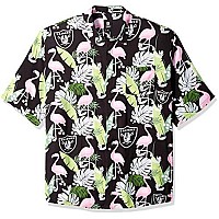 Oakland Raiders NFL Mens Floral Button Up Shirt - S