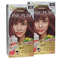 Bigen One Push 4B Burgundy Brown - 2 Pack