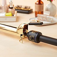 Hot Tools Pro Signature Gold Curling Iron | Long-Lasting, Defined Curls, (1-1/4 in)