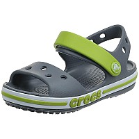 crocs Unisex-child Bayaband Sandals, charcoal, 1 Little Kid