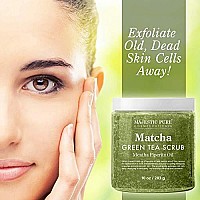 Matcha Green Tea Body Scrub For All Natural Skin Care - Exfoliating Multi Purpose Body And Facial Scrub Moisturizes And Nourishes Face And Skin - 10 Oz - Great Gift For Her