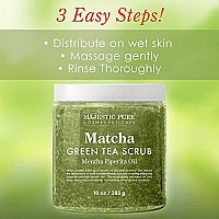 Matcha Green Tea Body Scrub For All Natural Skin Care - Exfoliating Multi Purpose Body And Facial Scrub Moisturizes And Nourishes Face And Skin - 10 Oz - Great Gift For Her