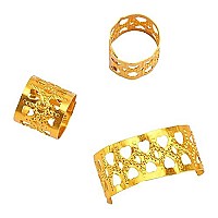 200 pcs Dreadlocks Beads Hair Braid Rings Clips Dread Locks Hair Braiding Metal Cuffs Decoration/Accessories Jewelry, Silver and Gold