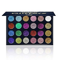 Aolailiya 24 Color Pressed Glitter Eyeshadow Palette - Mineral Ultra Shimmer Makeup Palette Eye Shadow Powder Long Lasting Waterproof