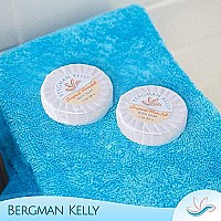 BERGMAN KELLY Hotel Soap Bars in Bulk (Tropical Waterfall, 1 oz, 100 PK), Travel Size Cleansing Soap, Small Individually Wrapped Round Soap, Mini Size Toiletries: Airbnb, Motel, Guest Bath