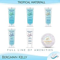 BERGMAN KELLY Hotel Soap Bars in Bulk (Tropical Waterfall, 1 oz, 100 PK), Travel Size Cleansing Soap, Small Individually Wrapped Round Soap, Mini Size Toiletries: Airbnb, Motel, Guest Bath