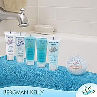 BERGMAN KELLY Round Soap Bars, 2in1 Shampoo & Conditioner 2-Piece Set (Tropical Waterfall, 1 oz each, 100 pc), Delight Your Guests with Revitalizing & Refreshing Sanitary Toiletries & Hotel Amenities