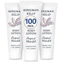 BERGMAN KELLY Travel Size Lotion (1 fl oz, 100 PK, Tropical Waterfall), Delight Your Guests with a Invigorating and Refreshing Body Lotion, Quality Mini and Small Size Guest Hotel Toiletries in Bulk