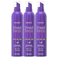 Aussie Leave In Conditioner & Mousse, with Jojoba & Sea Kelp, Sprunch, For Curly Hair, 6.8 Fl Oz (Pack of 3)