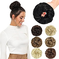 Rose bud Messy Bun Hair Pieces For Women Hair Bun Extension Updo curly Messy Bun Scrunchie