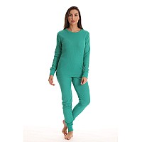 Just Love Womens Thermal Underwear Pajamas Set 95862-TAL-XS Teal