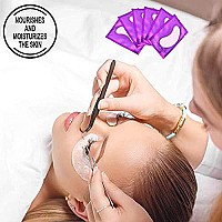 Ocim 100 Pairs Eyelash Extension Gel Patches, Lash Extensions Hydrogel Under Eye Pads Beauty Eye Mask supplies(purple)