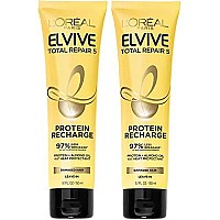 LOral Paris Elvive Total Repair 5 Protein Recharge Leave In conditioner Treatment, and Heat Protectant, 2 pack, (51 Ounce each) (Packaging May Vary)