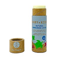 Raw Elements Baby + Kids Spf 30 Organic Sunscreen Lotion Stick Non-Nano Zinc Oxide, Reef-Safe, Cruelty-Free, Gentle And Moisturizing, Zero Waste Tube, 1Oz