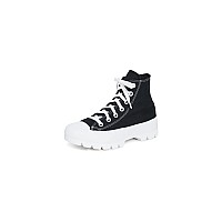 converse Womens chuck Taylor All Star Lugged Hi Sneakers, BlackWhiteBlack, 9 Medium US