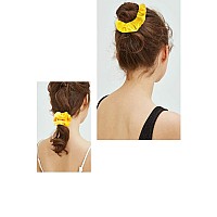 Guvass 12 Pack Hair Scrunchies Yellow Velvet Elastics Scrunchy Bobbles Soft Hair Bands Hair Ties