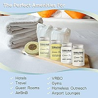 Terra Pure Hotel Soaps and Toiletries Bulk Set | 1-Shoppe All-In-Kit Amenities for Hotels | 1oz Hotel Shampoo & Conditioner, Body Wash, Body Lotion & 1.25oz Bar Soap Travel Size Toiletries | 75 Pieces