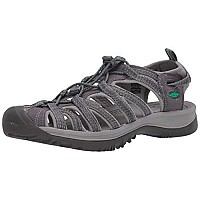 KEEN Womens Whisper closed Toe Sport Sandals, Medium greyPeacock green, 10