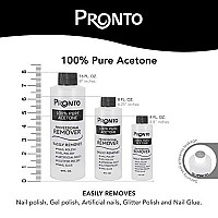 Pronto 100% Acetone Gel Nail Polish Remover - Gel Polish Remover for Nails | Acetone Nail Polish Remover & Gel Remover For Nails for Removal of Glue, Gel, Acrylic & Dip | Gel Nail Remover, 8 Fl oz