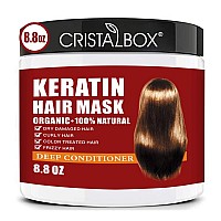 cRISTALBOX Keratin Hair Mask,Deep Repair Damage Root, 250ml Mask for Dry Damaged Hair,Hair Treatment & Scalp Treatment,Natural Deep conditioner Hydrating Masque