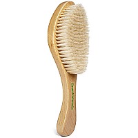 Grannaturals Soft Wave Brush - Curved Boar Bristle Smoothing Hair Brush For Slick Back Hair And 360 Waves