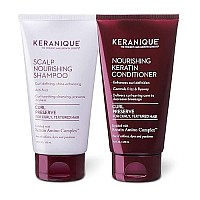 Keranique curl Preserve Anti-Hair Loss Shampoo and conditioner Kit for curly, Textured Hair - Stimulates Scalp for Thicker Fuller Hair - Free of Sulfates, Dyes, and Parabens - 45 Fl Oz each