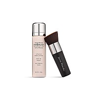 MagicMinerals AirBrush Foundation by Jerome Alexander - 2pc Set with Airbrush Foundation and Kabuki Brush - Spray Makeup with Anti-aging Ingredients for Smooth Radiant Skin (Light)