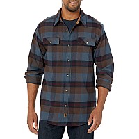 Legendary Whitetails Mens Standard Legendary Flannel Shirt, cobalt carbon Plaid, X-Large