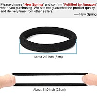 50Pcs Black Hair Ties For Women, Cotton Seamless Hair Bands, Elastic Ponytail Holders, No vendalize For Thick Hair, 2 Inch In Diameter, By Nspring