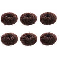 Extra Small Hair Bun Maker for Kids, 6 PcS chignon Hair Donut Sock Bun Form for girls, Mini Hair Doughnut Shaper for Short and Thin Hair (Small Size 2 Inch, Dark Brown)