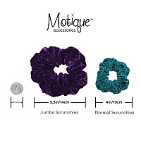 Jumbo Velvet Scrunchy - Royal