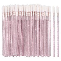 100 Disposable Lip Brushes, Lipstick Applicator, Lip gloss Wands Pink Tbestmax