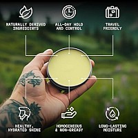 Striking Viking Unscented Beard Balm - Styles, Strengthens & Softens Beards and Mustaches - 100% Natural Beard Conditioner with Organic Shea Butter, Tea Tree, Argan & Jojoba Oils