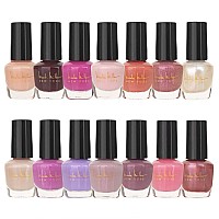 Nicole Miller Nail Polish Set, 14 Mini Nail Polish Colors, Polish Kit For Fingernails And Toenails