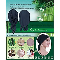 Osvyo Bamboo Chemo Headscarf For Women Hair Loss - Cancer Slip On Headwear Turbans Sealed Packaging Deep Apricot