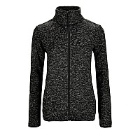 Dolcevida Womens Long Sleeve Sweater Fleece Zip Up Speckled Jacket with Pockets (Black Mix, S)