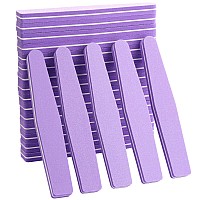 20Pcs Nail Block Buffer Files Sponge Washable Double Sided 100180 Sanding Buffing File(Purple)