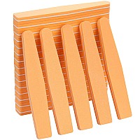 20Pcs Nail Buffer Block Sponge Washable Double Sided 100180 Sanding Buffing Files(Orange)