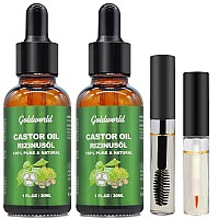 Castor Oil Organic Cold Pressed Unrefined,Hexane Free Cold Pressed Glass Bottle Lash Eyelash Growth Serum To Grow Lashes,Pure Castor Oil For Hair Christmas Gifts For Women Stocking Stuffers